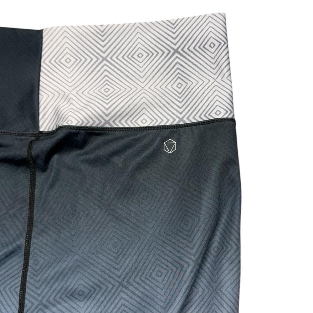 AR-33 Alpha High-waist Gray Geometric Ombré Leggings Womens Large Workout Yoga - Picture 4 of 9